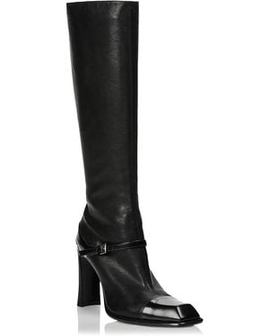 McQueen Camden Leather Knee High Boots - Black