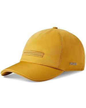 ZEGNA Fw26 Drop 1 Microfiber Motorin Baseball Cap - Yellow