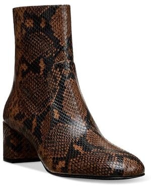 Stuart Weitzman Maeve Zip Booties - Brown