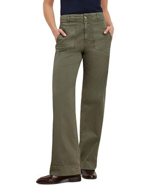NIC+ZOE Highland Cotton Stretch Utility Pants - Green