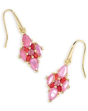 Kendra Scott Abbie Stone Cluster Statement Earrings - Pink