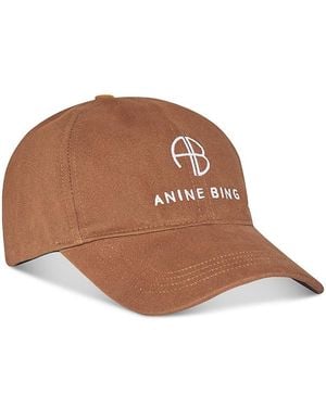 Anine Bing Jeremy Cotton Baseball Cap - Brown