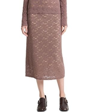 Vince Lace Midi Skirt - Pink