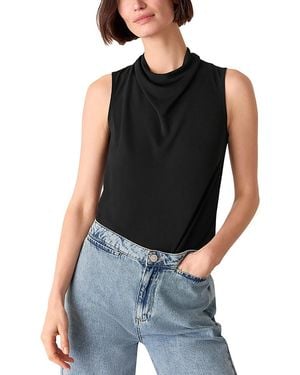 Whistles Sleeveless Cowlneck Top - Black