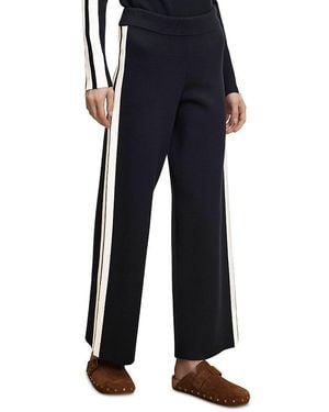 Veronica Beard Jenkins Knit Wide Leg Pants - Blue