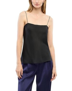 Another Tomorrow Silk Camisole - Black
