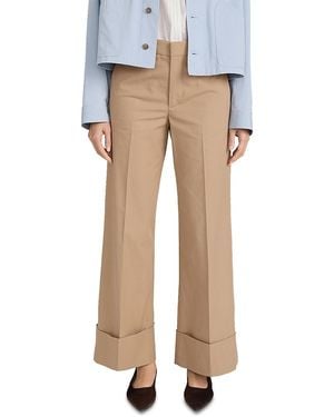 FRAME The Cuffed Slim Palazzo Pants - Green