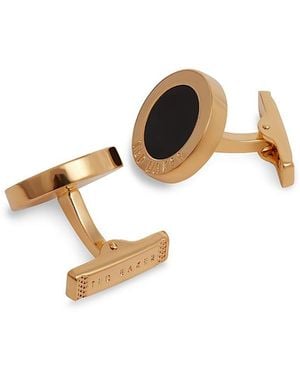 Ted Baker Coopers Round Epoxy Cufflinks - Metallic