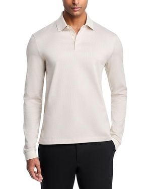 BOSS Pado Long Sleeve Mercerized Cotton Polo Shirt - White