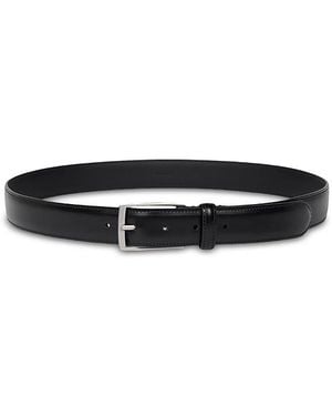 Sandro Rectangular Buckle Leather Belt - White