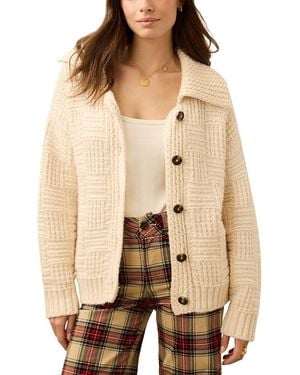 Faherty Heriloom Outback Cardigan Sweater - Natural