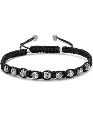 Lagos Sterling Anthem Caviar Bead Macrame Bracelet - Multicolor