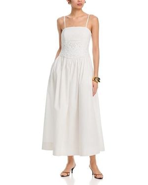 MILLY Lou Crochet Maxi Dress - White