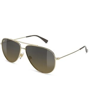 Maui Jim Hauoli Aviator Sunglasses, 59Mm - Metallic