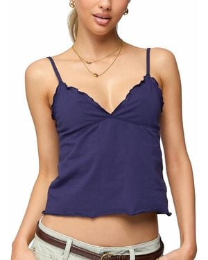 Edikted Glendon Babydoll Top - Blue