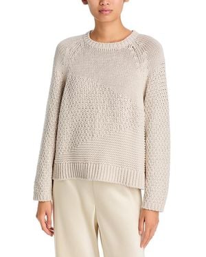 Eileen Fisher Peruvian Cotton Crewneck Sweater - White