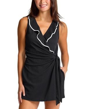 Tommy Bahama Island Cays Cabana Wrap Romper - Black