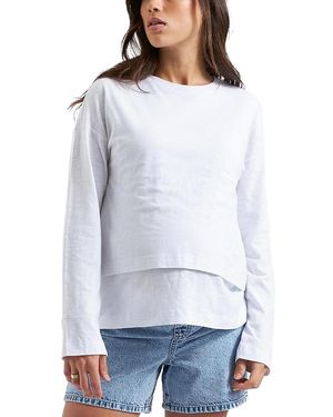 Ripe Maternity Claud Long Sleeve Nursing Top - White