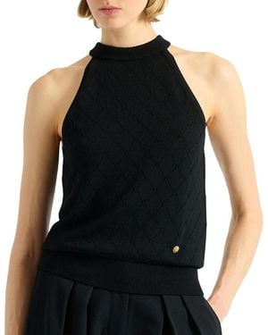 Balmain Sleeveless Knit Top - Black
