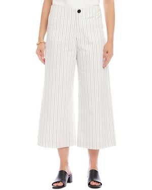 Karen Kane Cropped Wide-Leg Pants - White
