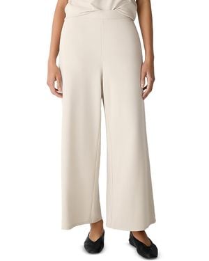 Eileen Fisher Wide Leg Ankle Pants - Natural