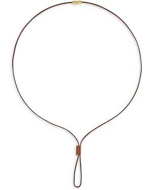 Anabel Aram Cheval Leather Necklace, 30 - Natural