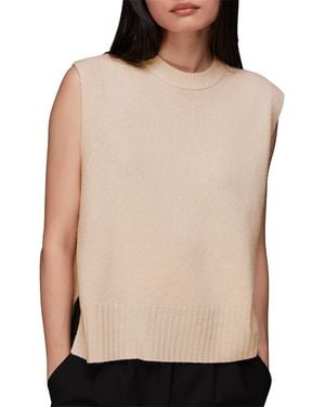 Whistles Crewneck Knit Tank Top - Natural