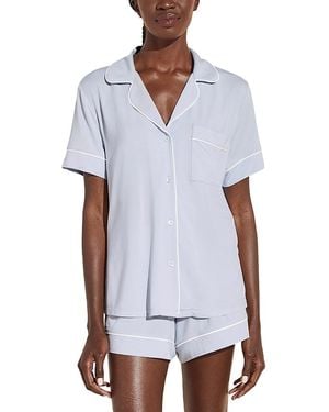 Eberjey Gisele Relaxed Short Sleeve Top & Shorts - White