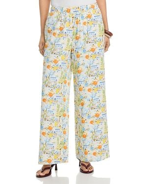 Aqua Beach Vacation Wide Leg Pants - Multicolor