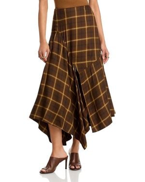 Co. Slash Asymmetric Skirt - Brown