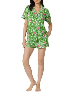 Bedhead Short Sleeve Classic Shorty Pajama Set - Green