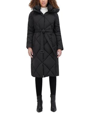 Kenneth Cole Hooded Puffer Coat - Black