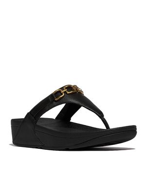 Fitflop Lulu Chain Wedge Sandals - Black