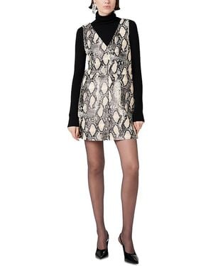 Toccin Malia Faux Leather Mini Dress - Black