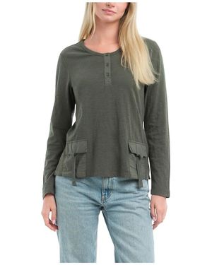 Wilt Clothing Button Placket Tee - Gray
