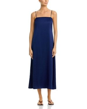 Theory Sleeveless Satin Dress - Blue