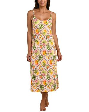 La Blanca Palm Raffia Ring Dress - Yellow