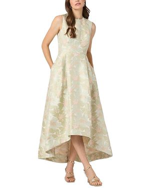 Shoshanna Daniela Floral Jacquard A-Line Dress - Natural
