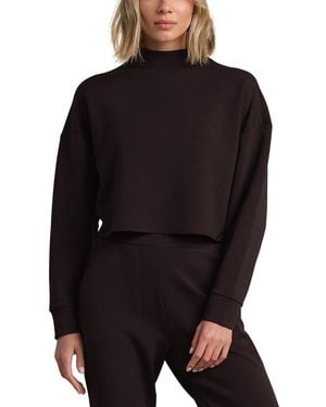 Rhone Dreamglow Cropped Mock Neck Top - Black
