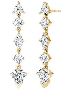 Vrai Mixed Drop Shield Earring - White