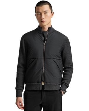 Polo Ralph Lauren Woven Panel Performance Hybrid Full Zip Jacket - Black