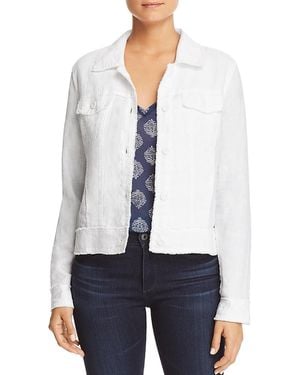 Tommy Bahama Two Palms Raw-Edge Linen Jacket - White