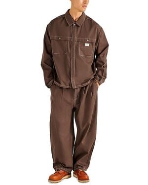 Malbon Station Cotton Relaxed Fit Pants - Brown