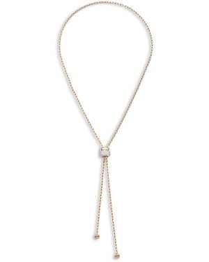 Pomellato 18K Rose Iconica Diamond Pave Lariat Necklace, 0.80 Tcw - Metallic