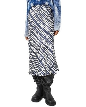 MAX&Co. Silk Midi Skirt - Blue