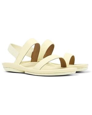 Camper Right Isla Leather 2-Strap Sandal - Metallic