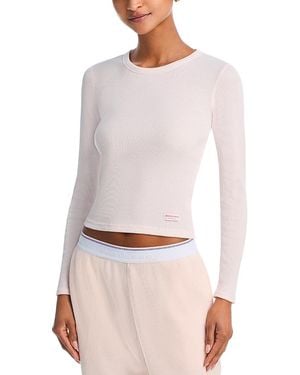 Alexander Wang Cotton Long Sleeve Tee - White