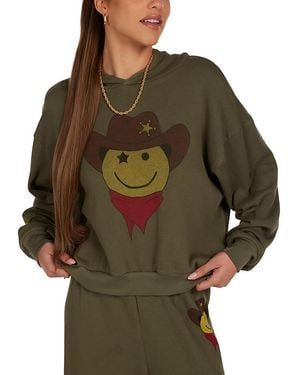 Lauren Moshi Yvette Cowboy Happyface Sweater - Green