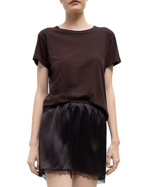 Leset Barb Lace Mini Skirt - Black