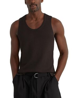 Reiss Watson Slim Fit Textured Knit Tank Top - Black